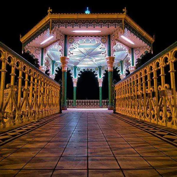 Brighton Bandstand at night